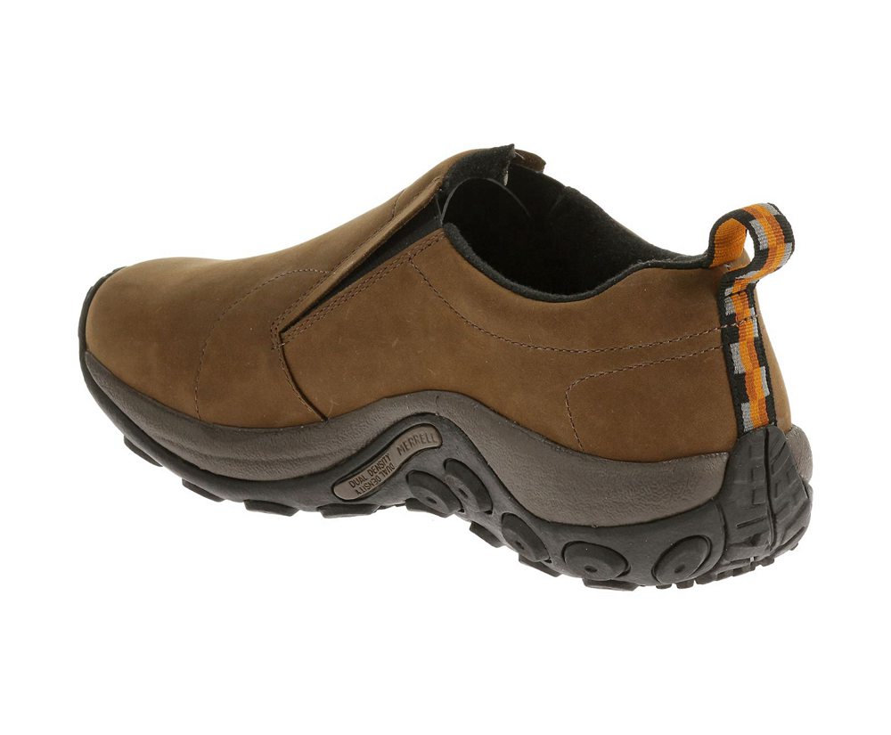 Merrell Slip Ons Męskie Brązowe - Jungle Moc Nubuck Waterproof Wide Width - 234970-FZC